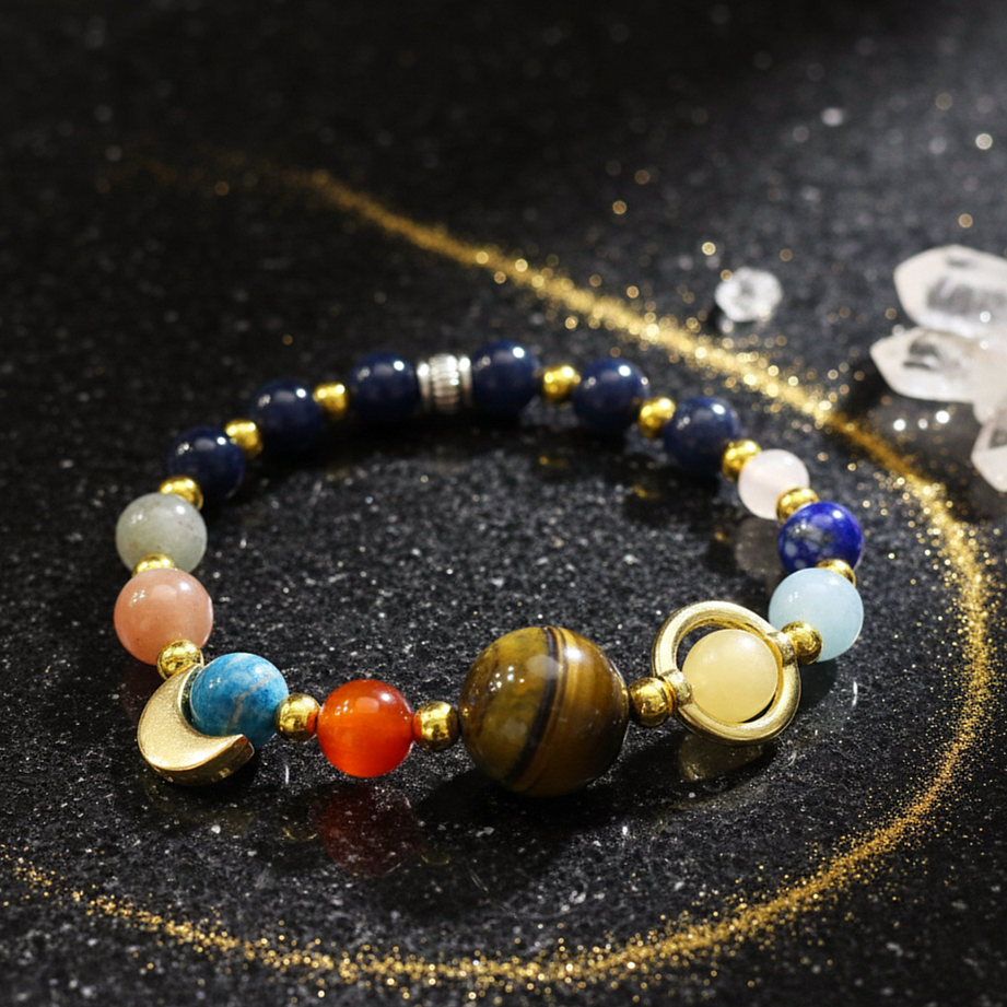 Dünyalar Benim Oldu Gezegen Doğal Taş Bileklik