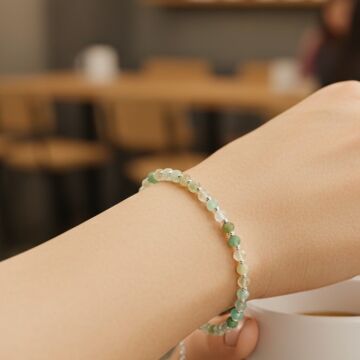 Krizopras Taşı Gümüş Bileklik - Enerji Dengeleyici Temalı