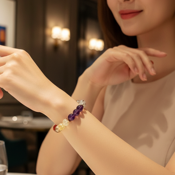 Kuvars Demeti Doğal Taş Bileklik – Enerji Dengeleme Temalı