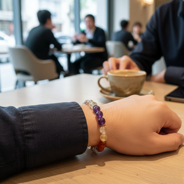 Kuvars Demeti Doğal Taş Bileklik – Enerji Dengeleme Temalı