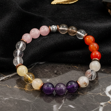 Kuvars Demeti Doğal Taş Bileklik – Enerji Dengeleme Temalı