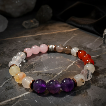 Kuvars Demeti Doğal Taş Bileklik – Enerji Dengeleme Temalı