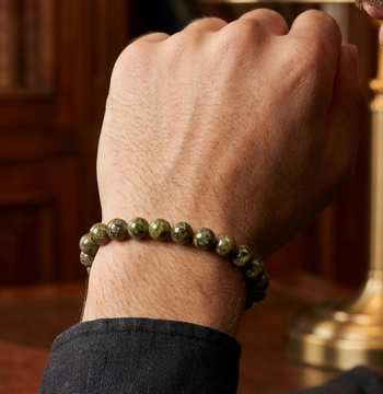 Zebercet (Peridot) Doğal Taş Bileklik - 7mm