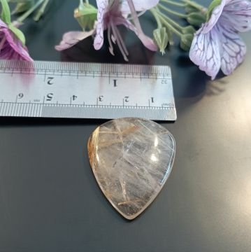 Gold Rutil Kuvars Taşı Kabaşon