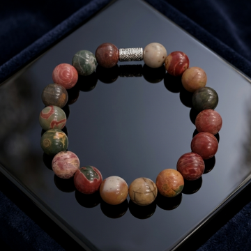 Picasso Jasper Doğal Taş Bileklik 10 mm