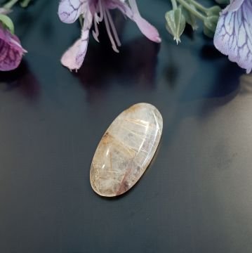 Gold Rutil Kuvars Taşı Kabaşon