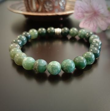 Yosunlu Akik (Moss Agat) Doğal Taş Bileklik