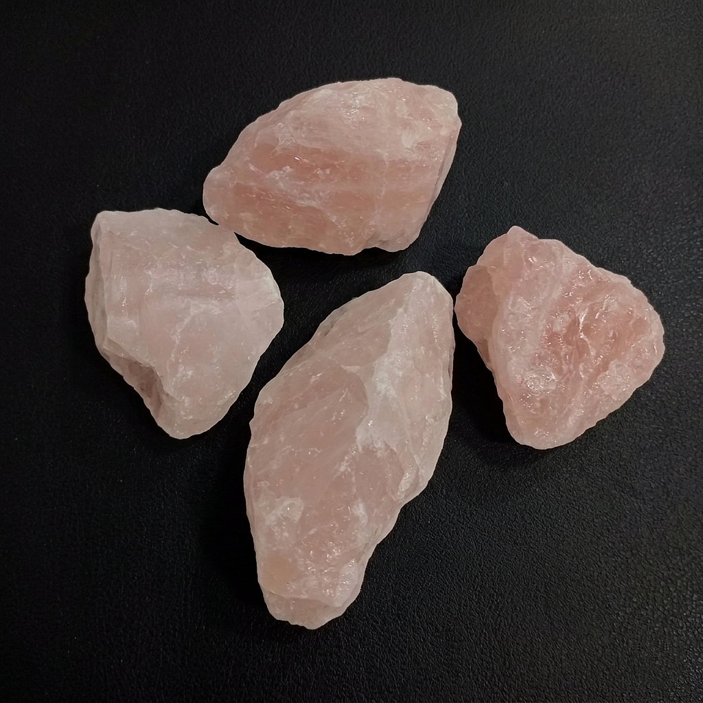 Pembe Kuvars Kütle - Ham Formunda Doğal Taş (Büyük Boy)