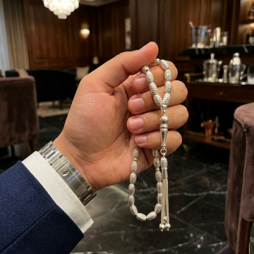Beyzi Kesim 33 lük Gümüş Tesbih
