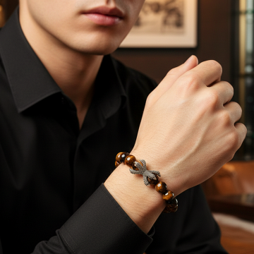 Faset Kesim Kaplangözü Pençe Tasarım Doğal Taş Bileklik