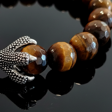 Faset Kesim Kaplangözü Pençe Tasarım Doğal Taş Bileklik