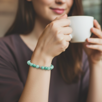 Amazonit Doğal Taş Bileklik