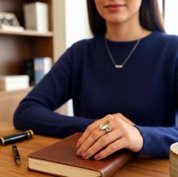 Sitrin Taşı Tasarım Gümüş Yüzük