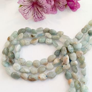 Akuamarin Amorf Şekilsiz Doğal Taş Dizi