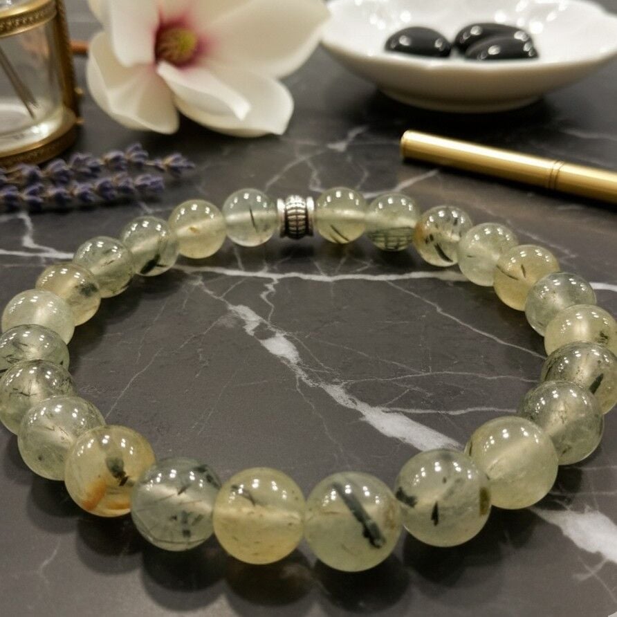 Prehnit (Prinayt, Cebrail Taşı) Doğal Taş Bileklik