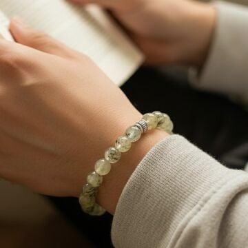 Prehnit (Prinayt, Cebrail Taşı) Doğal Taş Bileklik