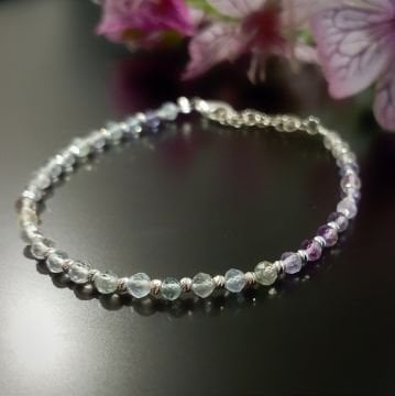 Florit Taşlı Gümüş Bileklik