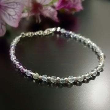 Florit Taşlı Gümüş Bileklik