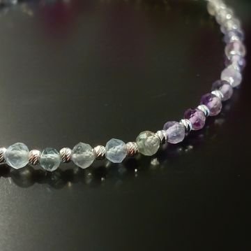 Florit Taşlı Gümüş Bileklik