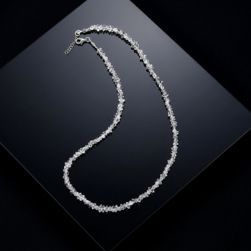 Herkimer Kuvars Gümüş Kolye