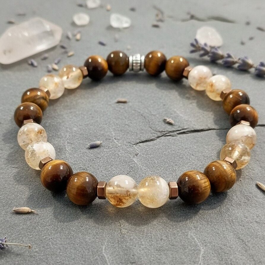 Kaplangözü, Sitrin ve Hematit Doğal Taş Bileklik