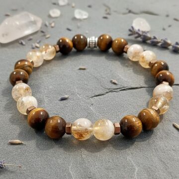 Kaplangözü, Sitrin ve Hematit Doğal Taş Bileklik