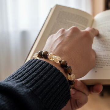 Kaplangözü, Sitrin ve Hematit Doğal Taş Bileklik