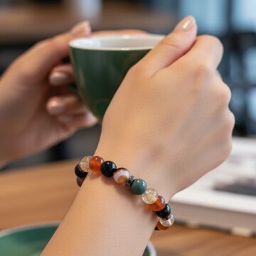Bolluk ve Nazar Temalı Doğal Taş Bileklik
