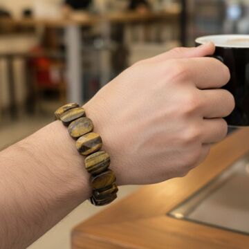 Özel Kesim Kaplangözü (Cesaret Taşı) Doğal Taş Bileklik