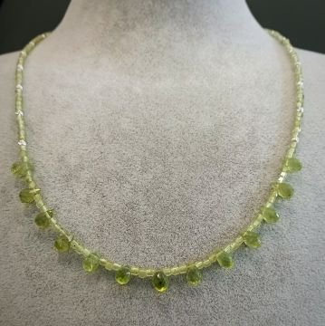 Zebercet (Peridot) Tasarım Gümüş Kolye