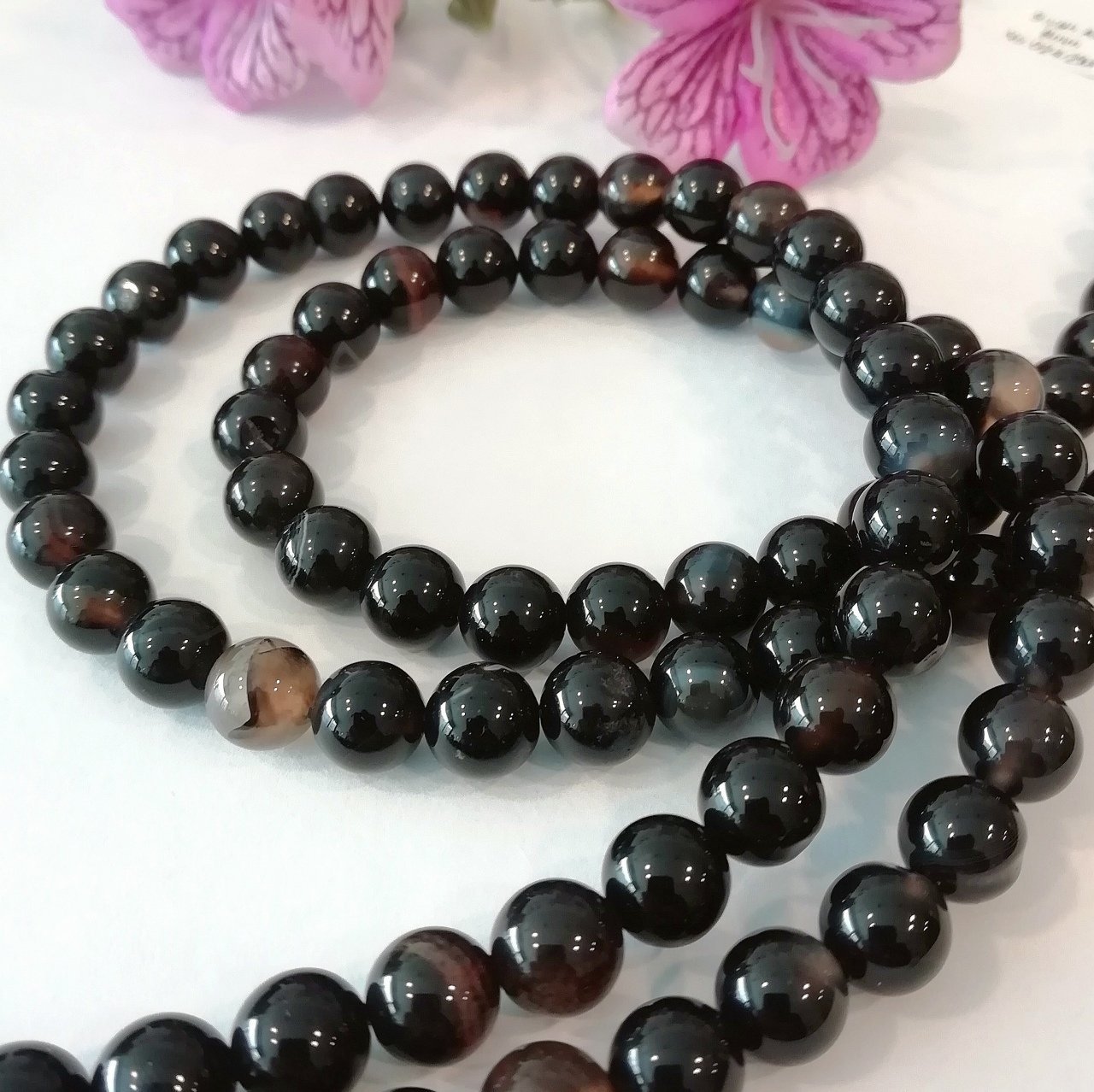 Siyah Akik Doğal Taş Dizi