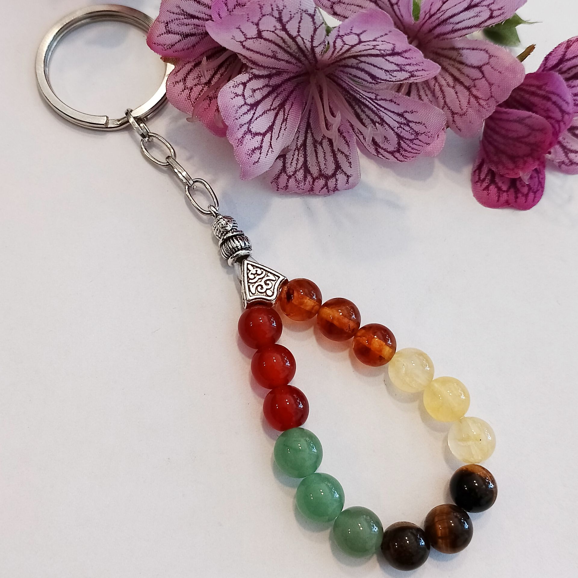 Doğal Taş Bereket Anahtarlık