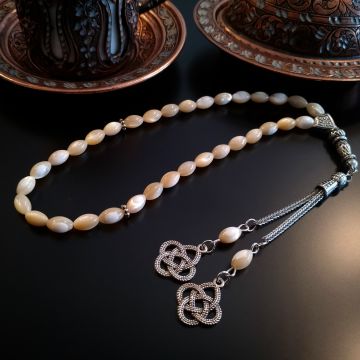 Arpa Kesim Kahverengi Sedef Tesbih