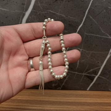 Küre Kesim 33 lük Gümüş Tesbih