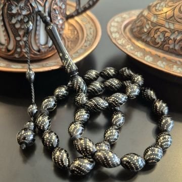 Gümüş İşlemeli 33 lük Kuka Tesbih