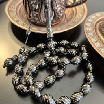 Gümüş İşlemeli 33 lük Kuka Tesbih