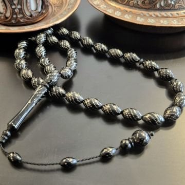 Gümüş İşlemeli 33 lük Kuka Tesbih