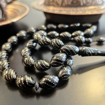 Gümüş İşlemeli 33 lük Kuka Tesbih