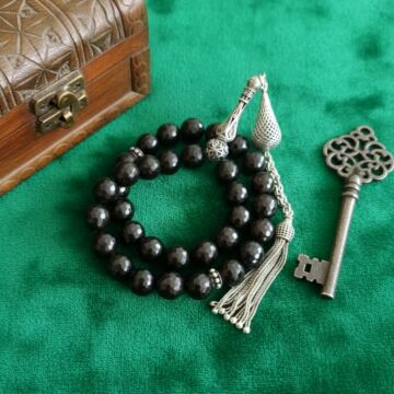 Faset Kesim Lal (Garnet) Gümüş Tesbih