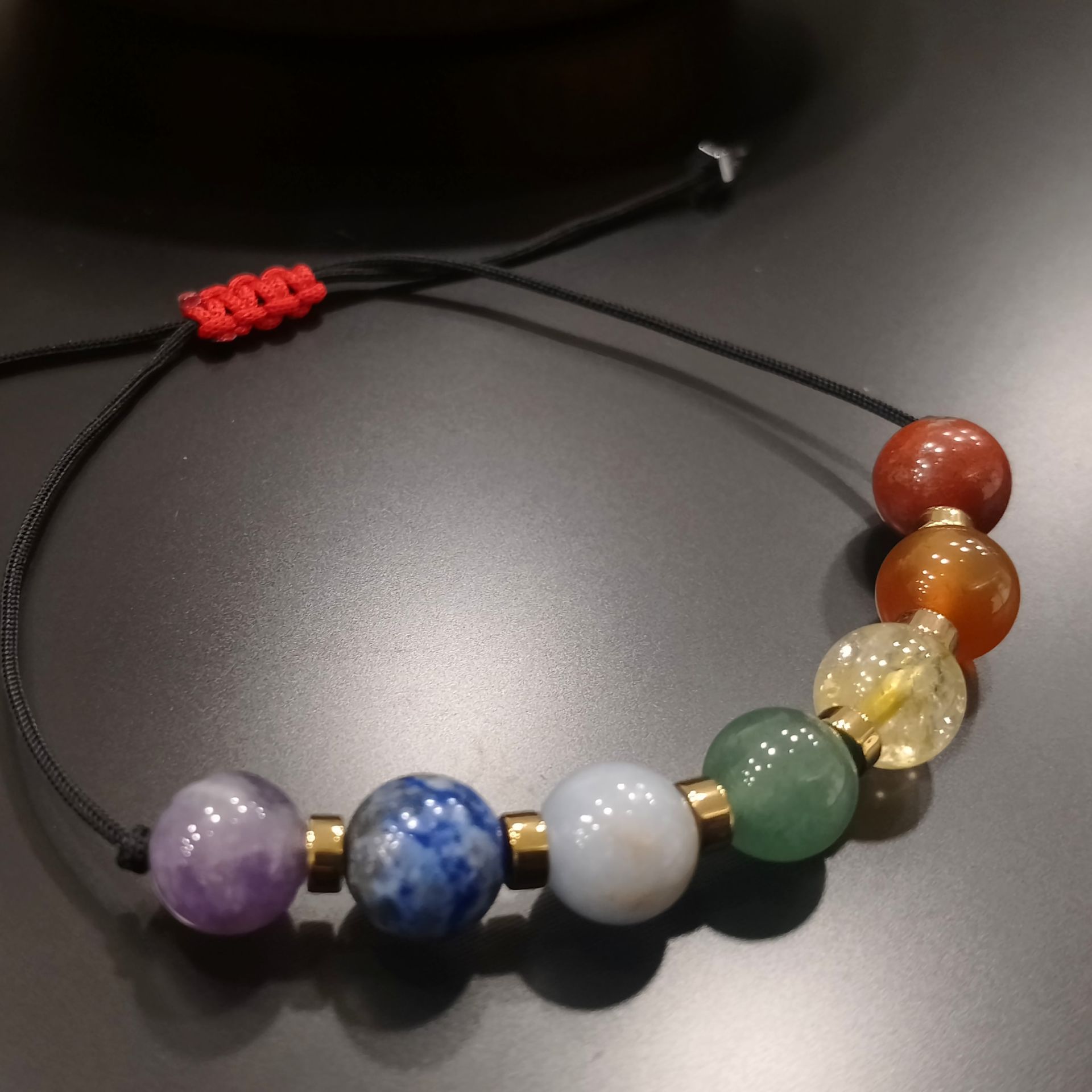 7 Çakra Doğal Taş Makrome Bileklik