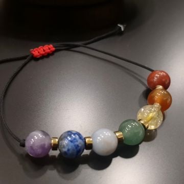 7 Çakra Doğal Taş Makrome Bileklik
