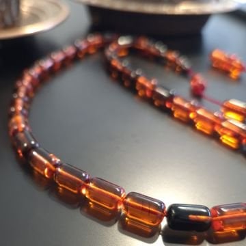 Usta İşçilikli Sistemli Kapsül Kesim Kırmızı Renk Geçişli 33 lük Ateş Tesbih