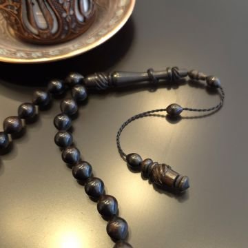 Oyma İmame Usta İşçilikli Abanoz Tesbih