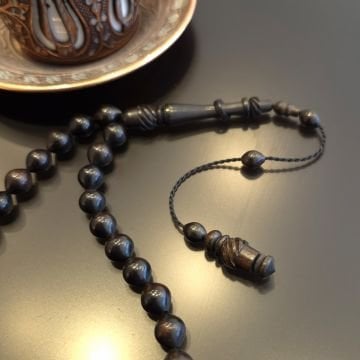 Oyma İmame Usta İşçilikli Abanoz Tesbih