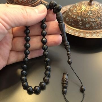 Oyma İmame Usta İşçilikli Abanoz Tesbih