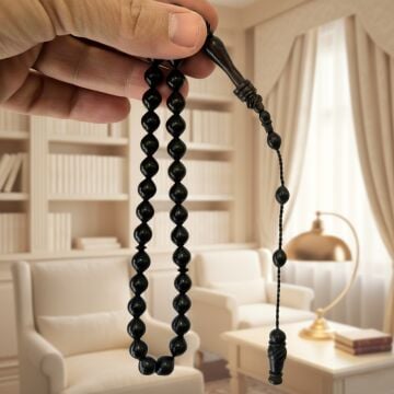 Oyma İmame Usta İşçilikli Abanoz Tesbih