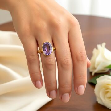 Ametist Tasarım Gümüş Yüzük