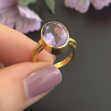 Ametist Tasarım Gümüş Yüzük