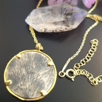 Şaman Davulu Gümüş Kolye