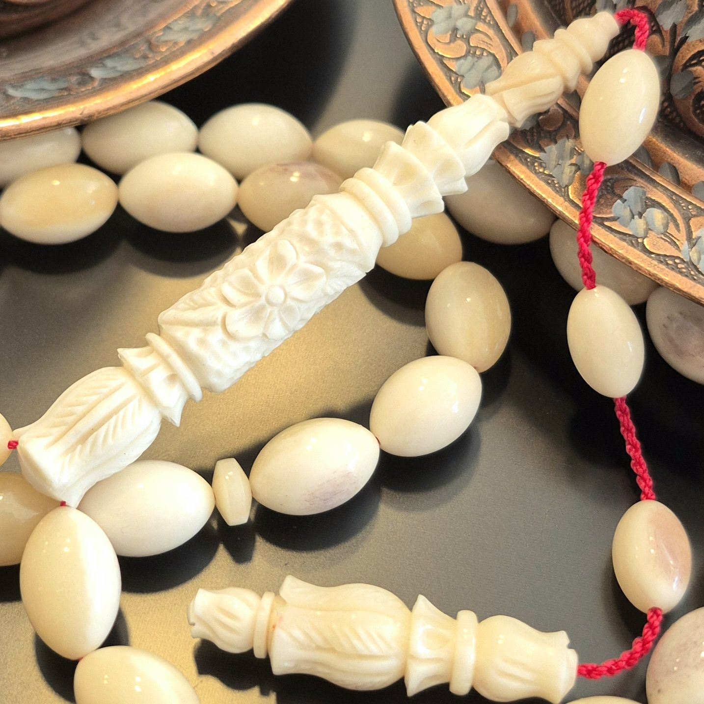 Oyma İmame Usta işçilikli 33 Lük Kemik Tesbih